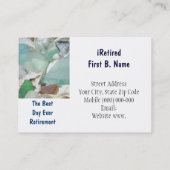 iRetired Visitenkarten Seaglass Ruhestand Visitenkarte (Rückseite)
