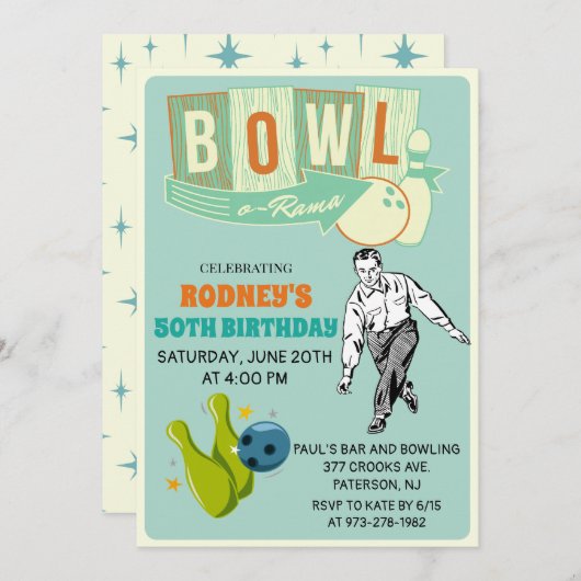 IRGENDEIN ALTER - Retro Einladung (Vorne/Hinten)