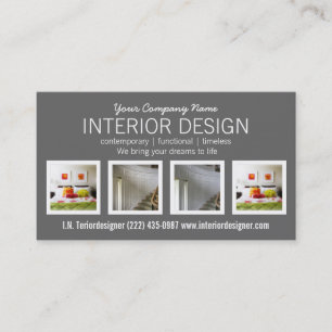 Irgendein Beruf irgendein Foto der Farbevier Visitenkarte