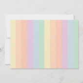 Irgendein Bunny dreht ein Rainbow Birthday Foto Einladung (Rückseite)