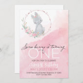 Irgendein Bunny dreht eins Einladung (Vorne/Hinten)