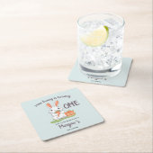 Irgendein Bunny ist ein Jungs Mädchen 1. Geburtsta Rechteckiger Pappuntersetzer (Vor Ort)