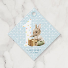 Irgendein Bunny ist ein Niedlicher sonniger erster Geschenkanhänger