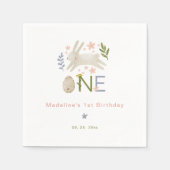 Irgendein Bunny ist ein Wasserfarbenmädchen zum 1. Serviette (Vorderseite)