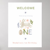 Irgendein Bunny macht ein Mädchen 1. Geburtstag Poster (Vorne)