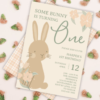 Irgendein Bunny macht ein Mädchen zum ersten Gebur Einladung