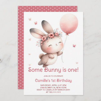 Irgendein Bunny macht ein Mädchen zum Geburtstag Einladung