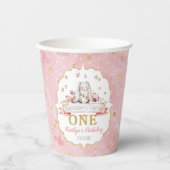 Irgendein Bunny macht einen 1. Geburtstag Pappbecher (Vorderseite)