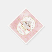 Irgendein Bunny macht einen 1. Geburtstag Serviette (Ecke)