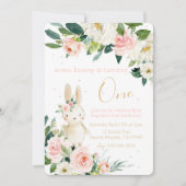 Irgendein Bunny macht einen ersten Geburtstag Einladung (Vorderseite)
