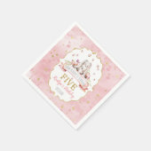 Irgendein Bunny macht fünf 5. Geburtstag Serviette (Ecke)