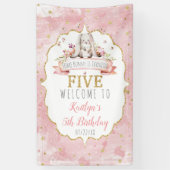 Irgendein Bunny macht fünf 5. Geburtstag Willkomme Banner (Vertikal)