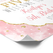 Irgendein Bunny macht fünf 5. Geburtstag Willkomme Poster (Ecke)