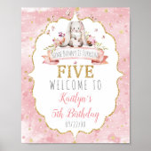 Irgendein Bunny macht fünf 5. Geburtstag Willkomme Poster (Vorne)