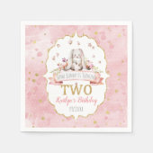 Irgendein Bunny macht zwei 2. Geburtstag Serviette (Vorderseite)