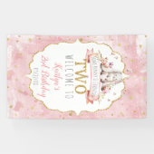 Irgendein Bunny macht zwei 2. Geburtstag Willkomme Banner (Horizontal)