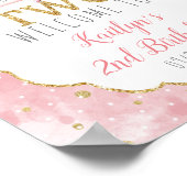 Irgendein Bunny macht zwei 2. Geburtstag Willkomme Poster (Ecke)