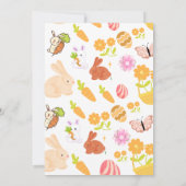 Irgendein Bunny verwandelt ein sonniges 1. Geburts Einladung (Rückseite)