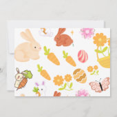 Irgendein Bunny verwandelt ein sonniges 1. Geburts Einladung (Rückseite)