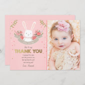 Irgendein Häschen danken Ihnen, Dankeskarte (Vorne/Hinten)