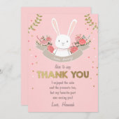 Irgendein Häschen danken Ihnen, Dankeskarte (Vorne/Hinten)