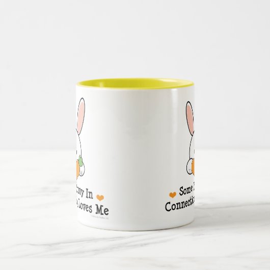 Irgendein Häschen in Connecticut-Lieben ich Tasse (Mittel)