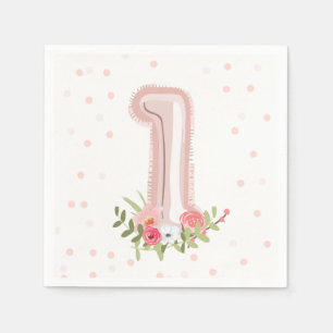 Irgendein Häschen-Papierservietten-erstes rosa Serviette