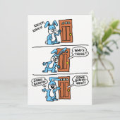 Irgendein Häschen wird zur Osterei-Jagd eingeladen Einladung (Stehend Vorderseite)