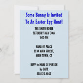 Irgendein Häschen wird zur Osterei-Jagd eingeladen Einladung (Rückseite)