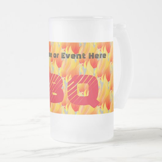 Irgendein Name oder Ereignis GRILLEN - Mattglas Bierglas (VorderseiteRechts)