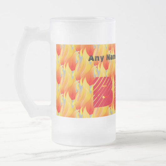 Irgendein Name oder Ereignis GRILLEN - Mattglas Bierglas (Links)