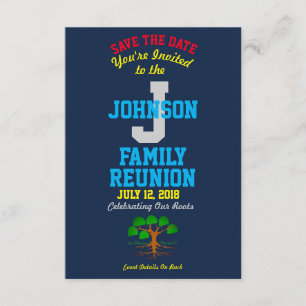 Irgendein Namensmarine-Farbfamilien-Wiedersehen Save The Date