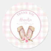 Irgendein Sonnenschein verwandelt ein rosa Mädchen Runder Aufkleber (Vorderseite)