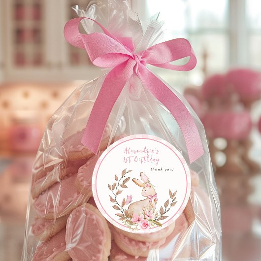 Irgendein Sonnenschein verwandelt ein rosa Mädchen Runder Aufkleber