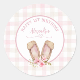 Irgendein Sonnenschein verwandelt ein rosa Mädchen Runder Aufkleber