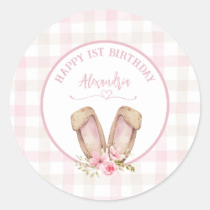 Irgendein Sonnenschein verwandelt ein rosa Mädchen Runder Aufkleber