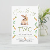 Irgendein sonniger 2. Geburtstag Karottenbrille an Einladung (Stehend Vorderseite)