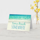 Irgendein Strand Irgendwo Fotokarte Karte (Gelbe Blume)