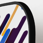 Irgendeine 3 Anfangsbuchstabe Monogram Blue Tan Wh Pickleball Schläger (Linke Seite)