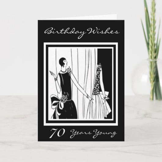 IRGENDEINE ALTERS-PRALLPLATTEN-GRUSS-KARTE KARTE (Vorderseite)