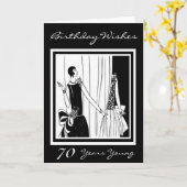 IRGENDEINE ALTERS-PRALLPLATTEN-GRUSS-KARTE KARTE (Gelbe Blume)