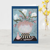 Irgendeine Gelegenheits-Gruß-Karte, die Perlen der Karte (Gelbe Blume)