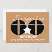 Irgendeine Jahr ÜBERRASCHUNG Geburtstags-Party Einladung (Vorne/Hinten)