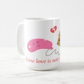 Irgendeine Liebe wird nicht zu sein, lustiger Igel Kaffeetasse (Vorderseite Links)