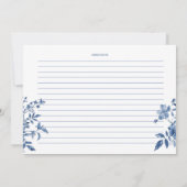 Irgendetwas Blaues Toile Bläschen Brautparty Rezep Einladung (Rückseite)