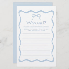 Irgendetwas Blue Bow Brautparty raten, wer spielt