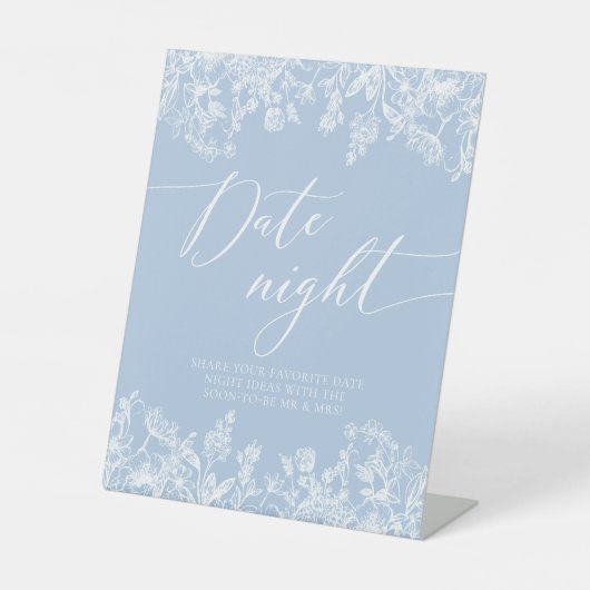 Irgendetwas Blue Bridal Date Night Ideen unterschr Sockelschild (Vorderseite)