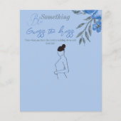 Irgendetwas Blue Floral Brautparty Guess Game (Vorderseite)