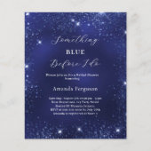 Irgendetwas Blue Glitzer Bridal Dusche Einladung (Vorderseite)
