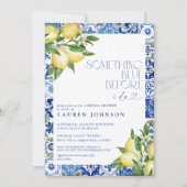 Irgendetwas Blue Lemon marokkanisches QR-Brautpart Einladung (Vorderseite)